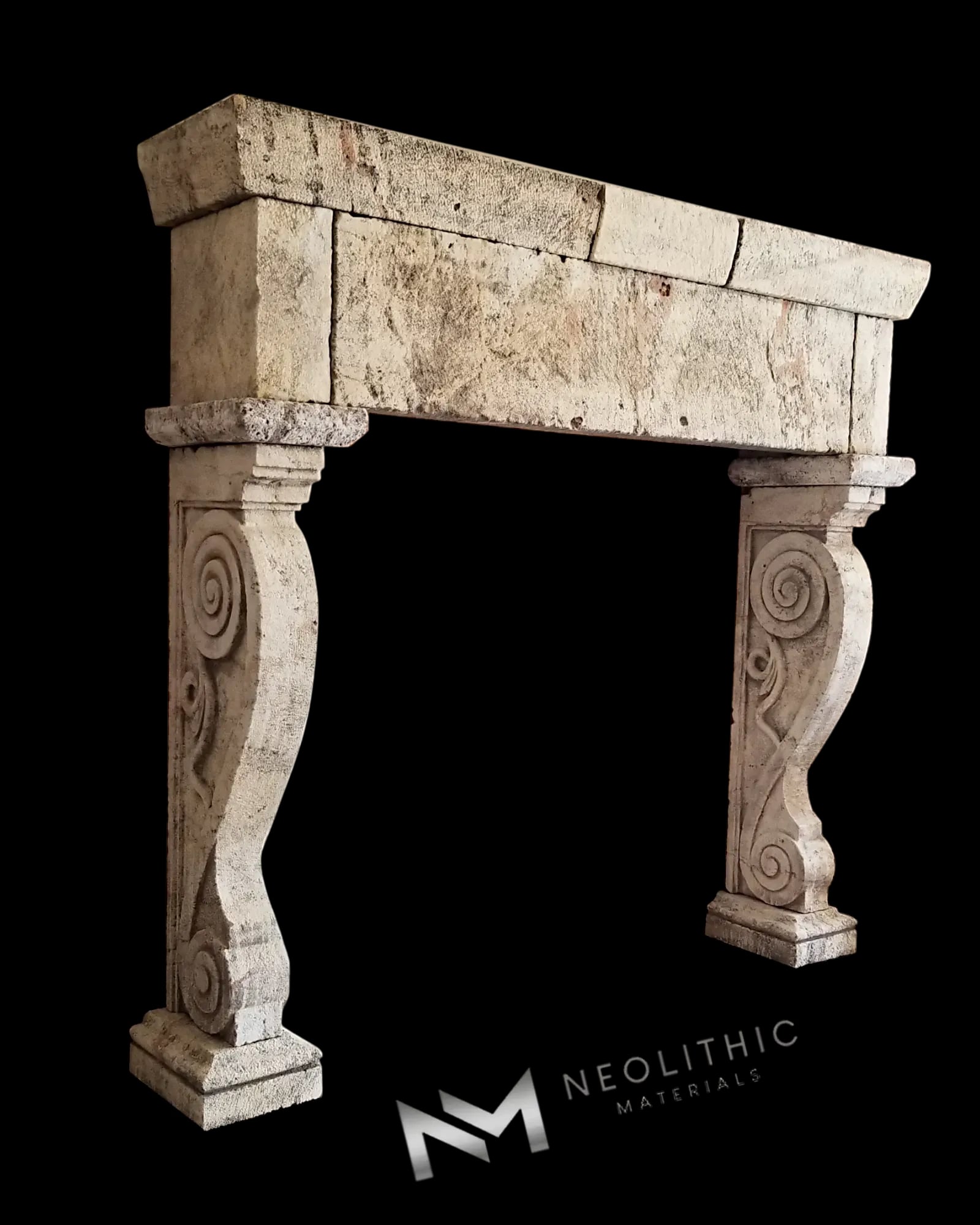Reclaimed Limestone Mantel - Image 1