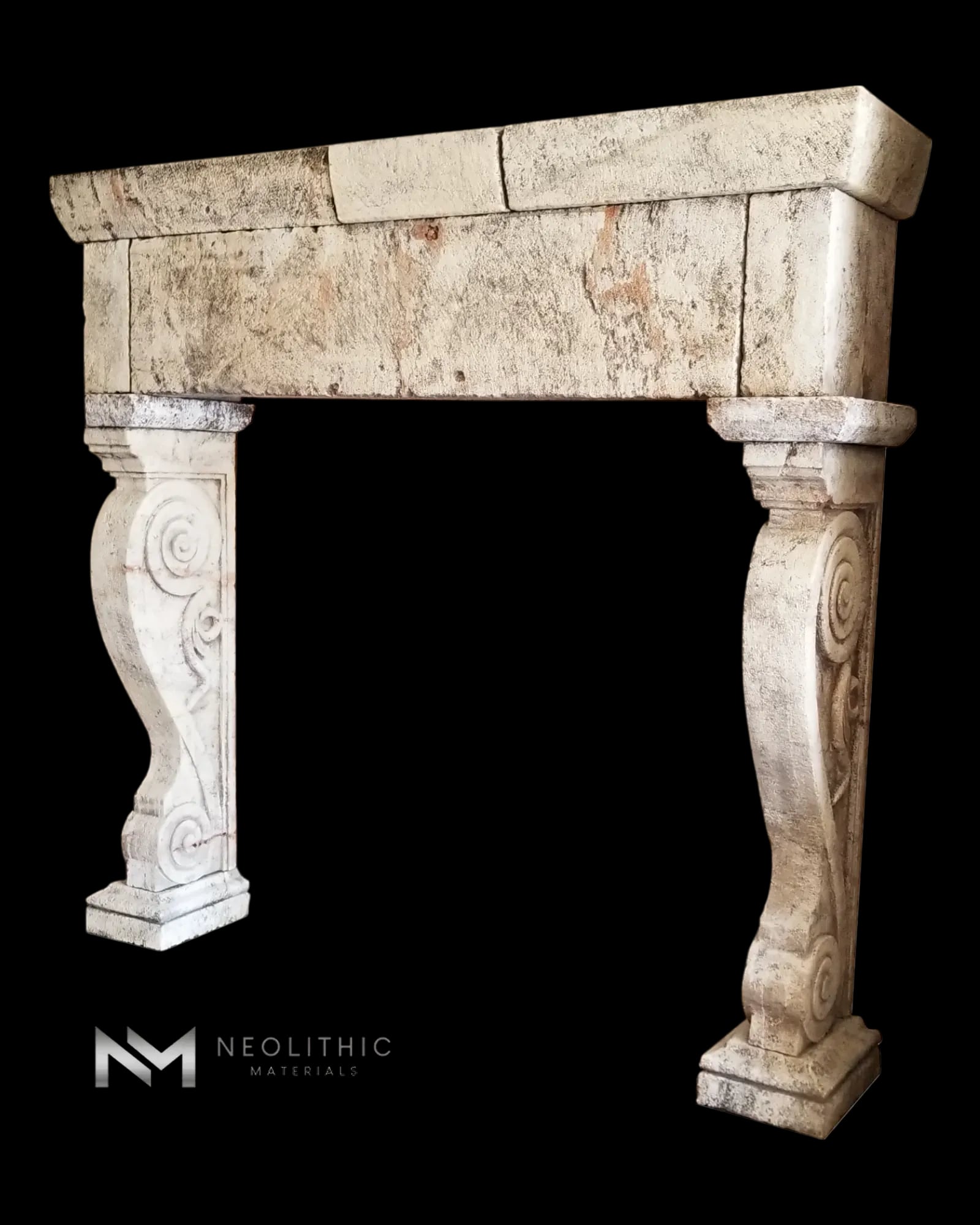 Reclaimed Limestone Mantel - Image 2