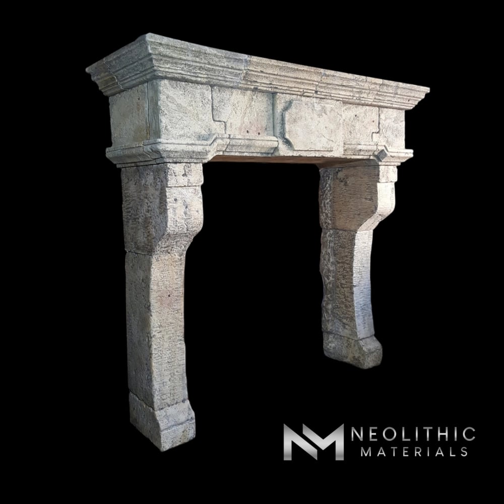 Reclaimed Limestone Mantel