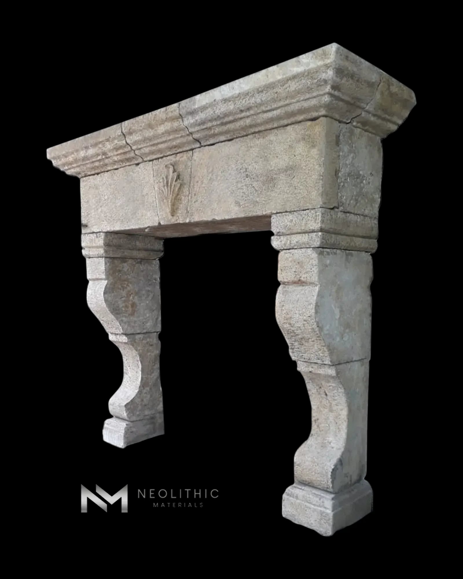 Reclaimed Limestone Mantel - Image 3