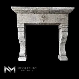 Reclaimed Limestone Mantel