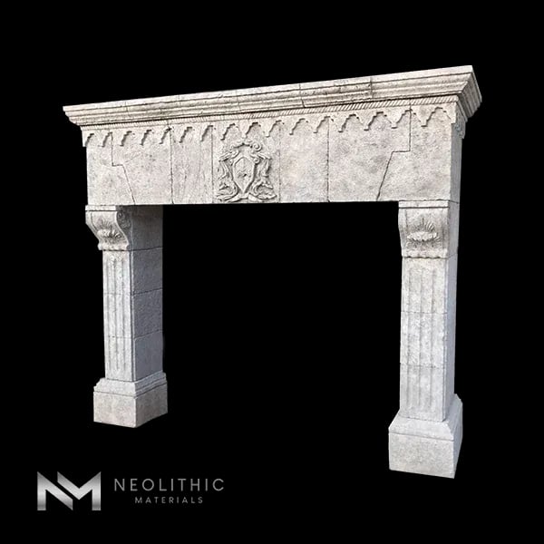 Reclaimed Limestone Mantel - Image 2