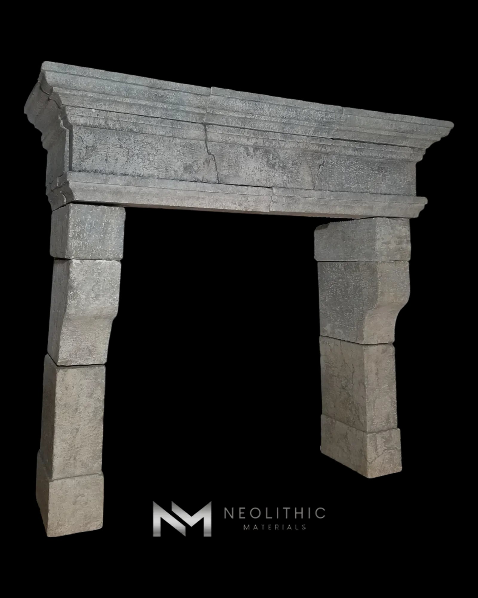 Reclaimed Limestone Mantel