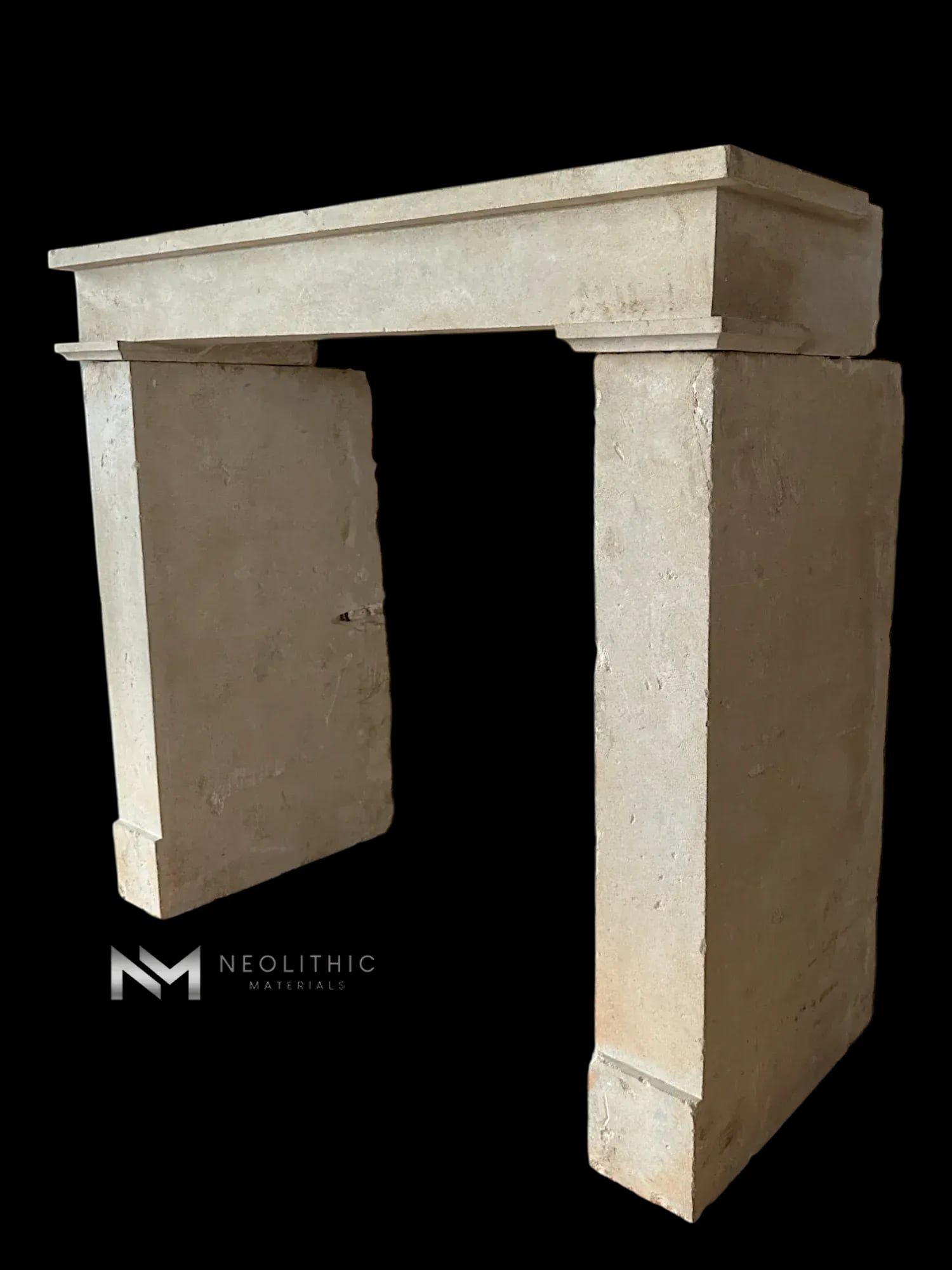 Antique Mediterranean Limestone Fireplace - Image 3