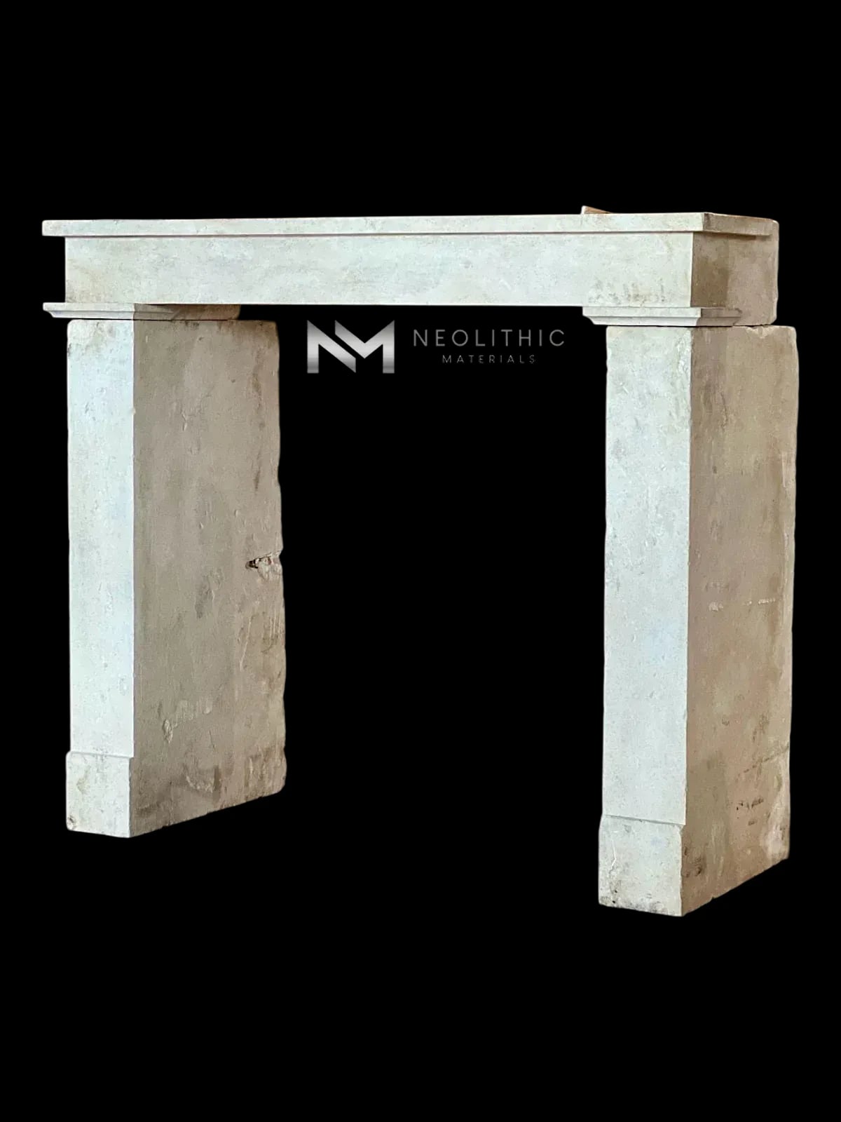 Antique Mediterranean Limestone Fireplace - Image 4