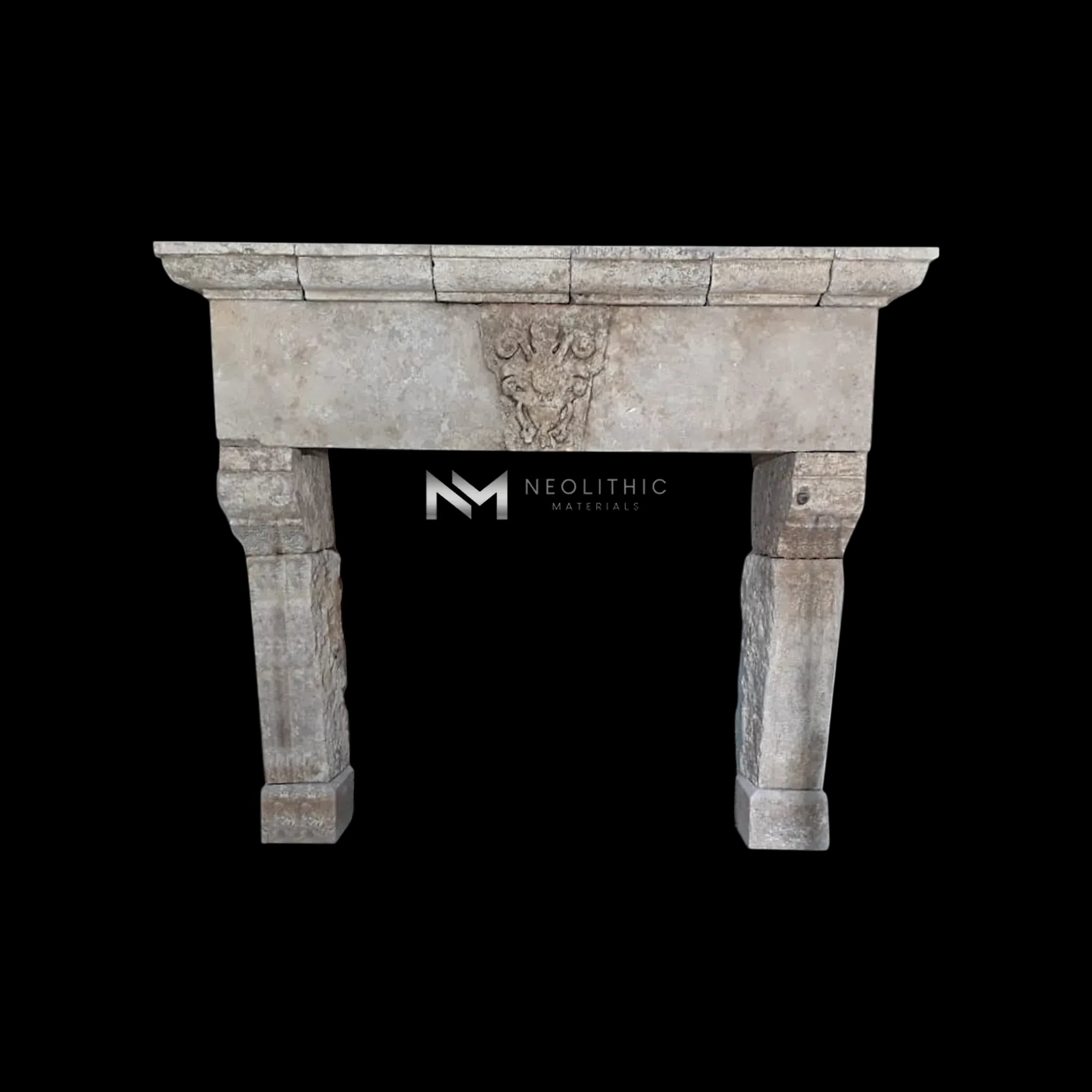 Reclaimed Limestone Mantel