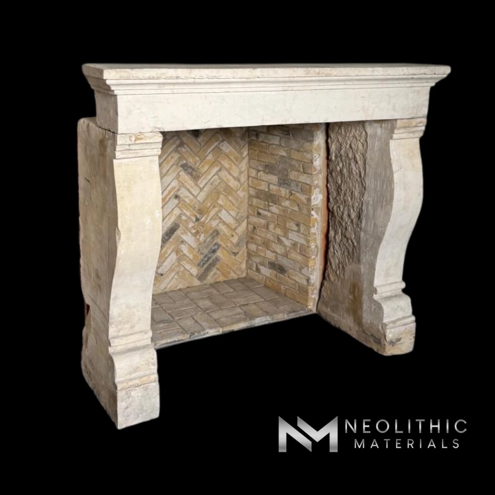 Antique Limestone Mantel