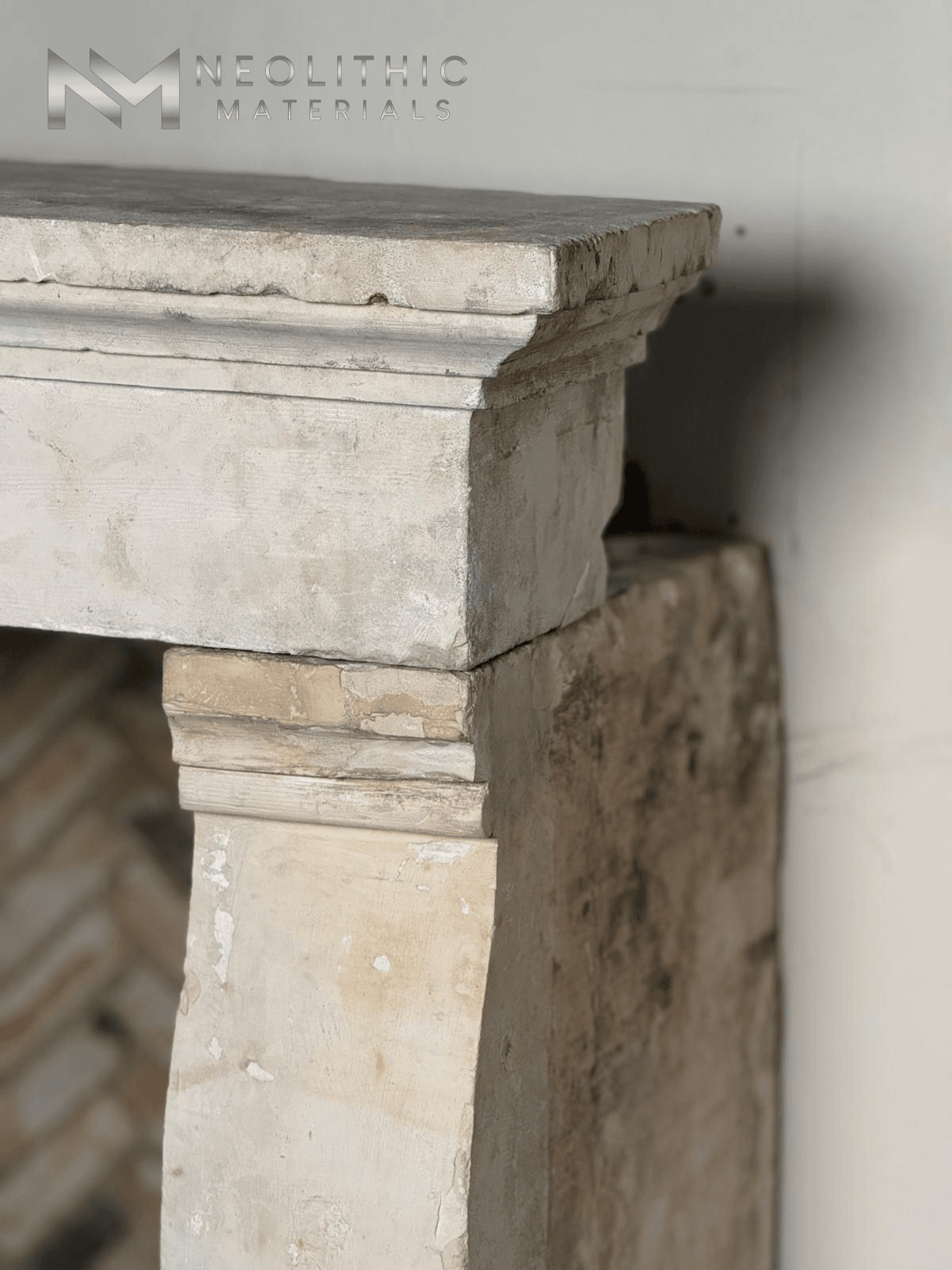 Antique Limestone Mantel - Image 6