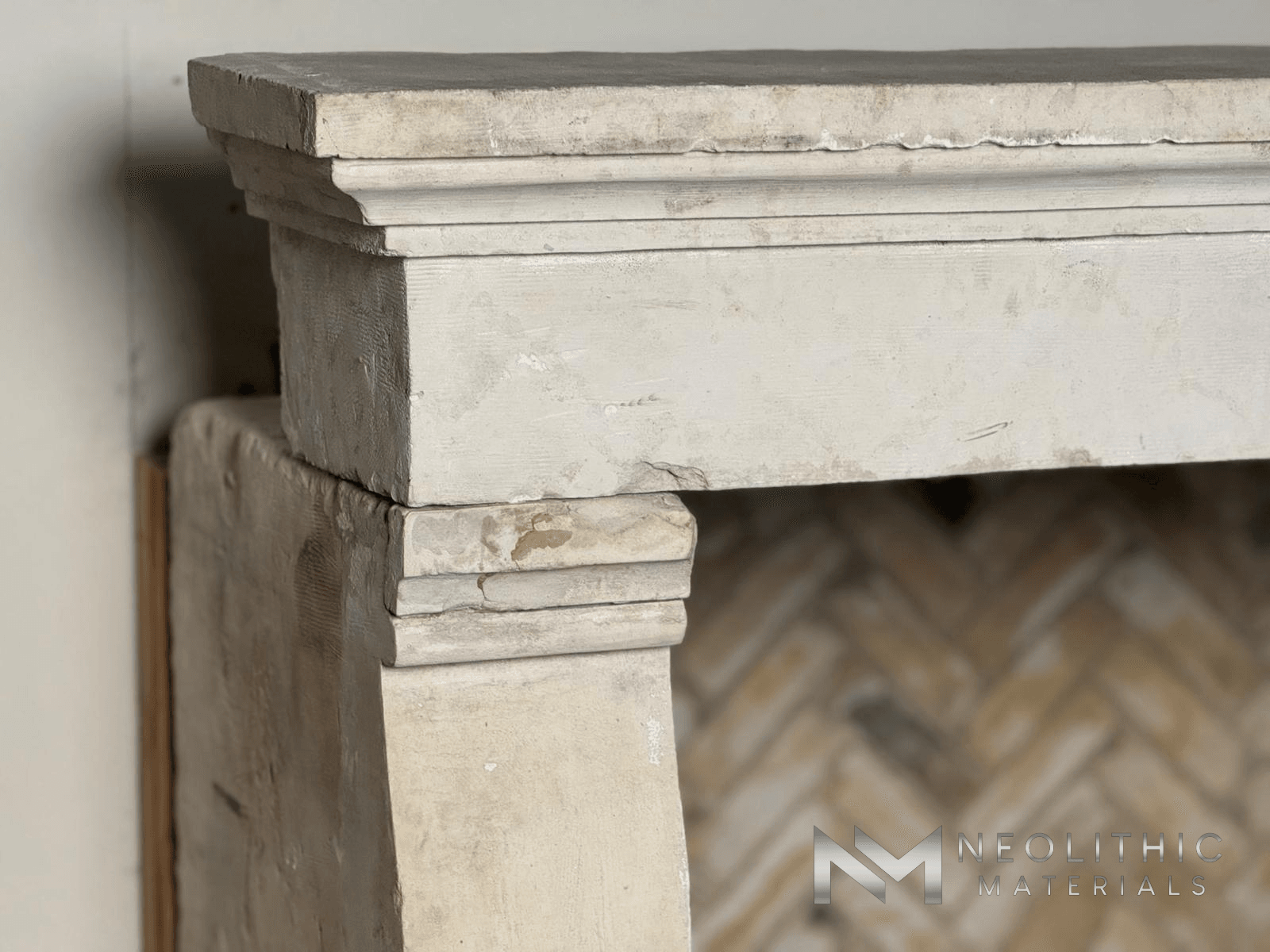 Antique Limestone Mantel - Image 8