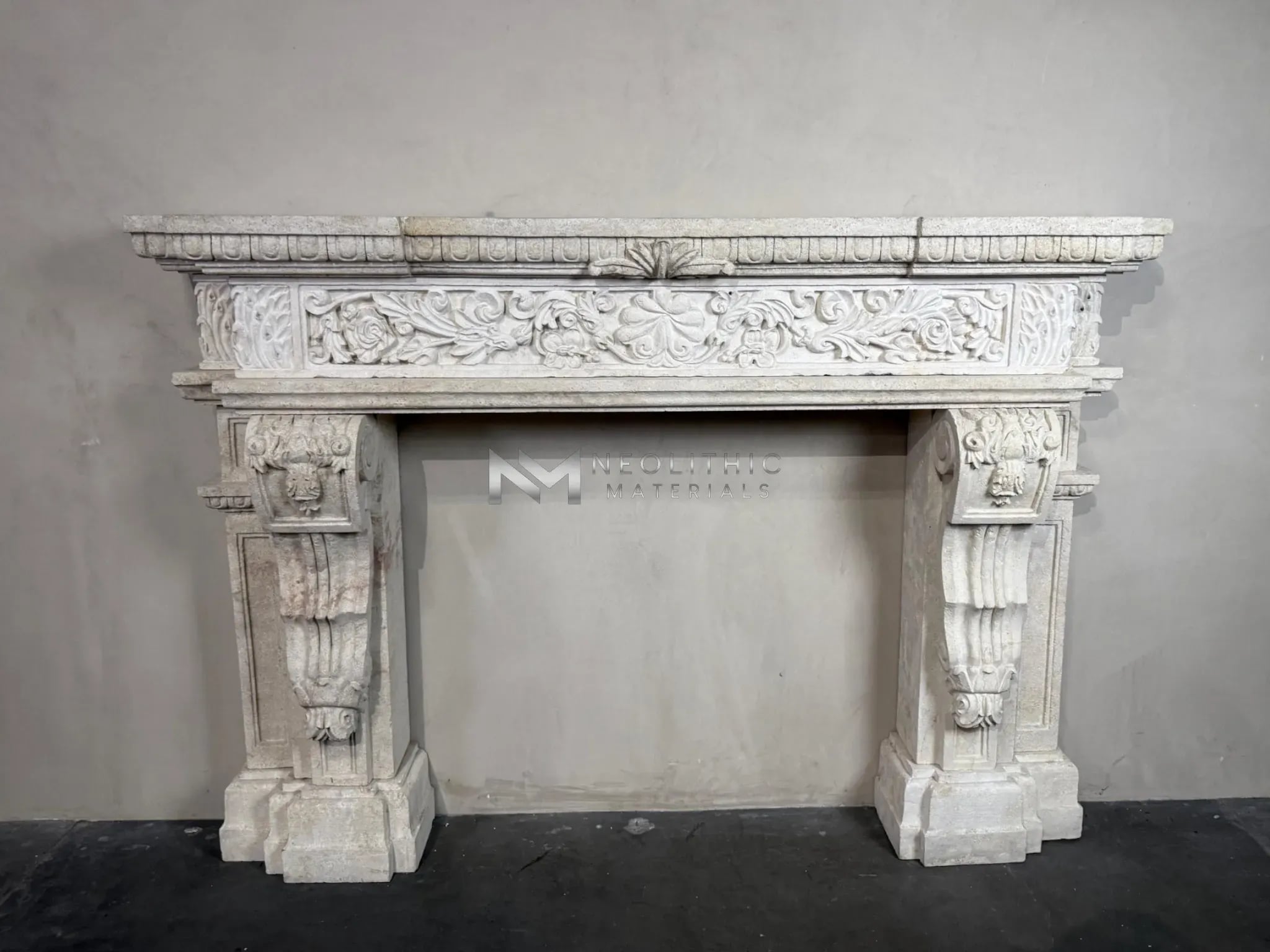 Limestone Mantel - Image 1