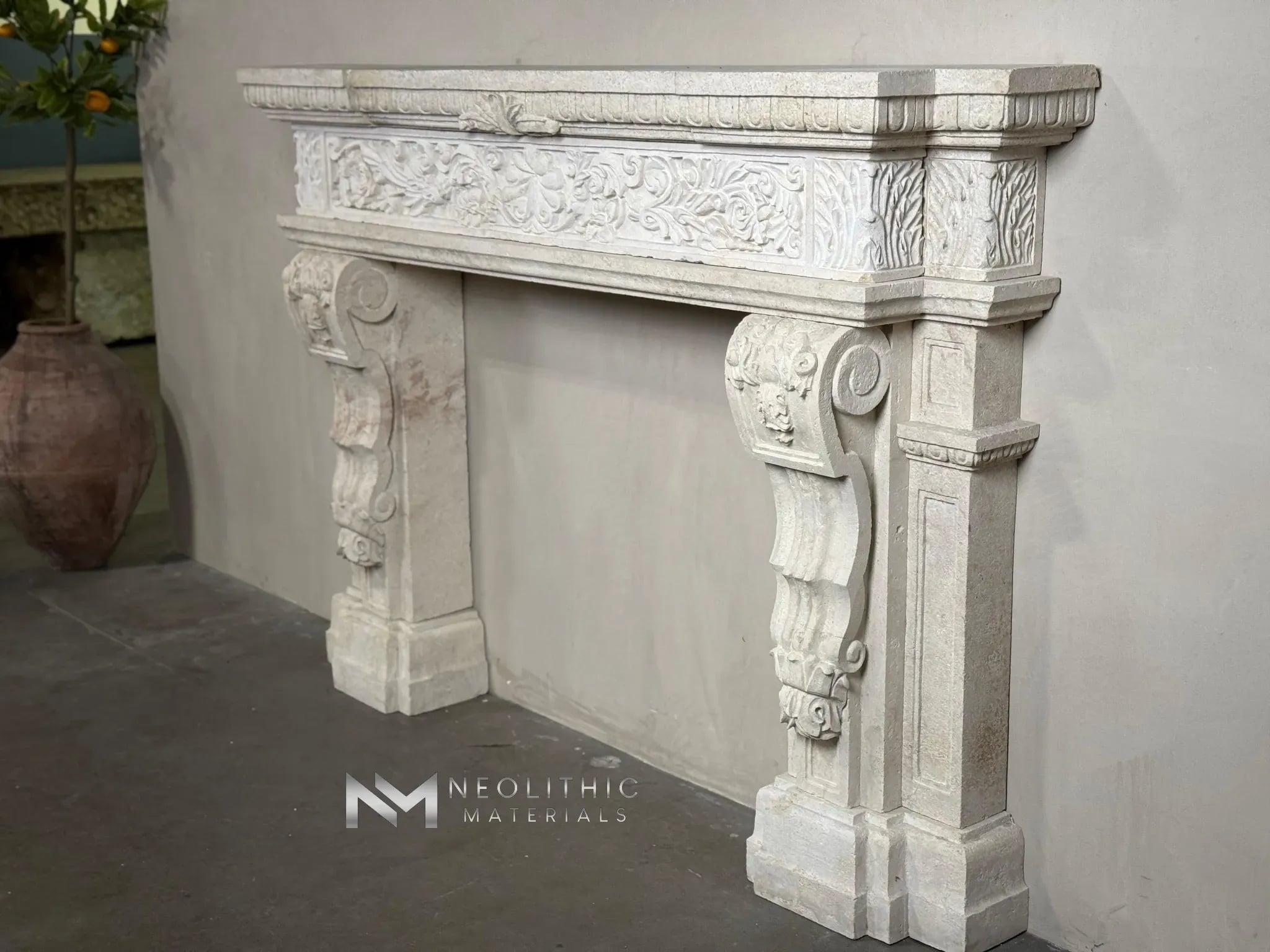 Limestone Mantel - Image 3