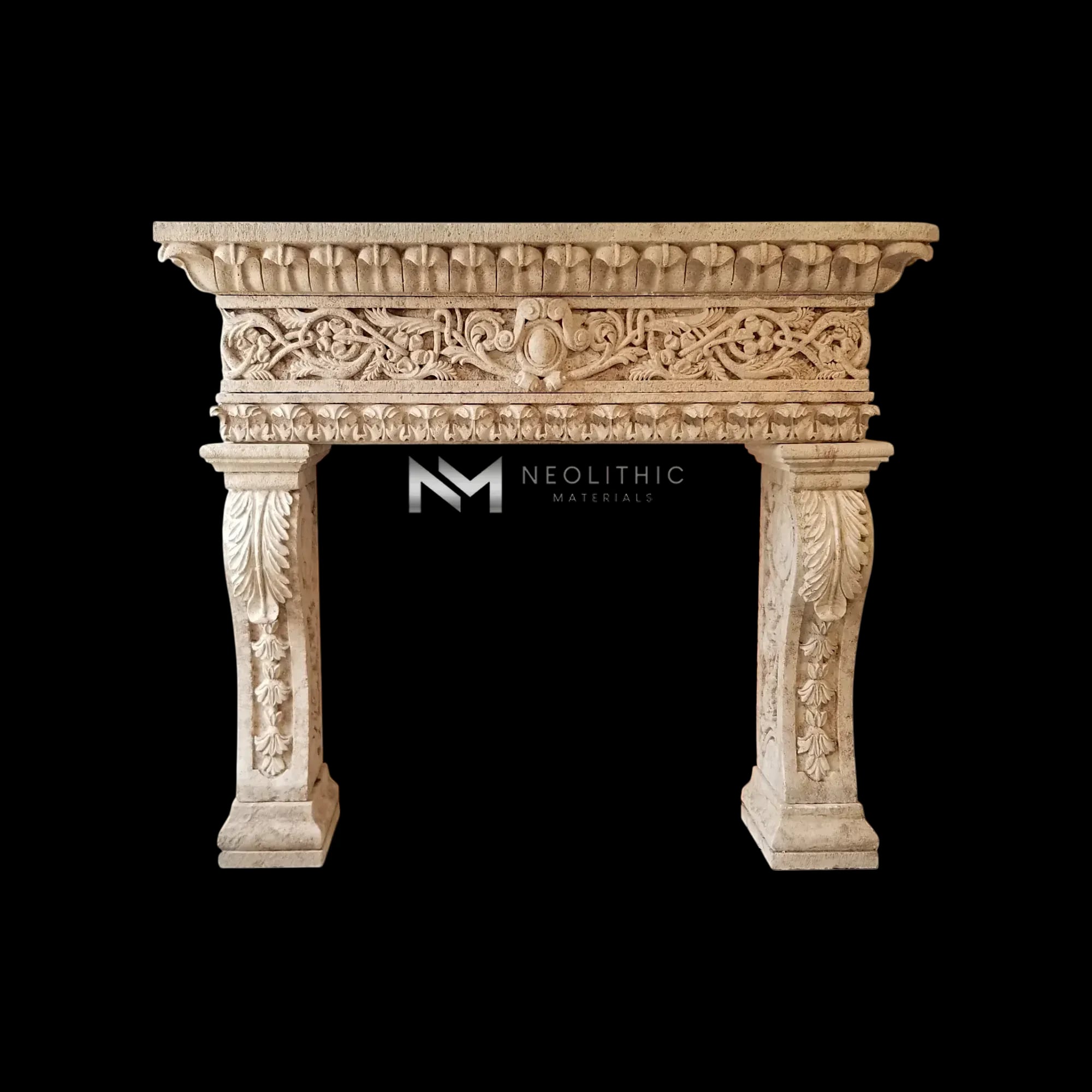 Limestone Fireplace Mantel