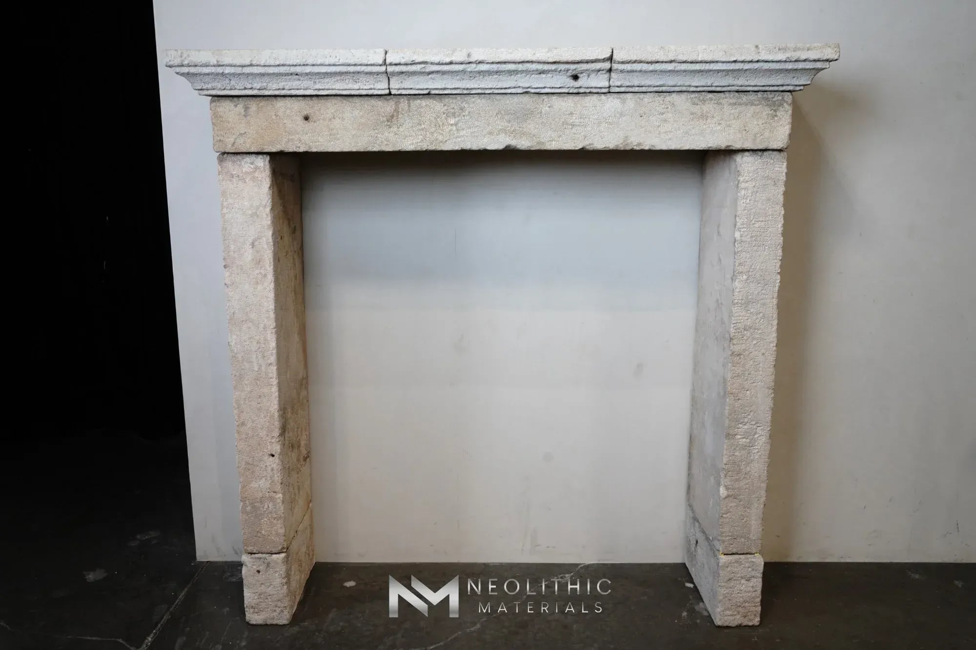 Reclaimed Limestone Fireplace - Image 1