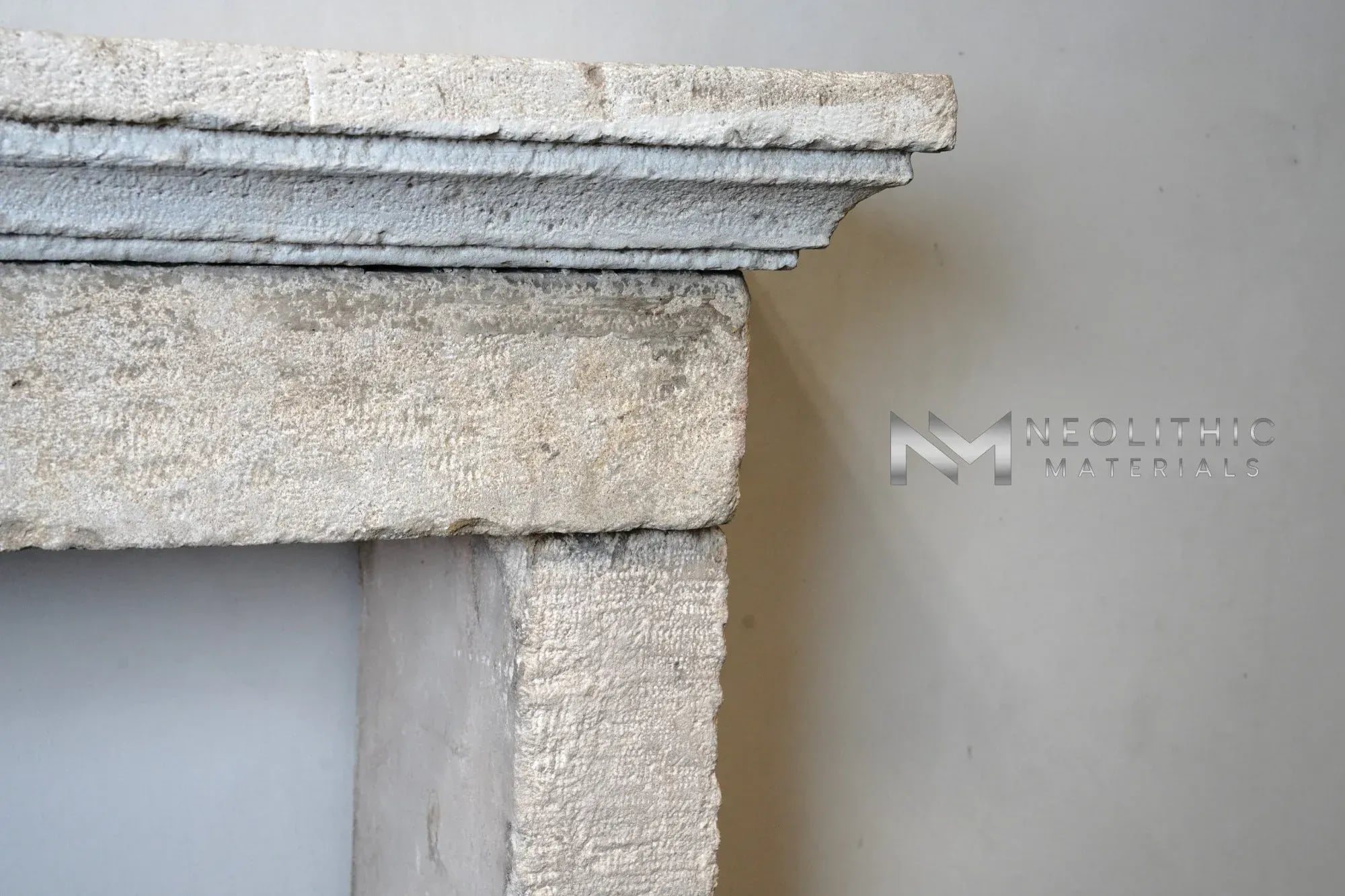 Reclaimed Limestone Fireplace - Image 4
