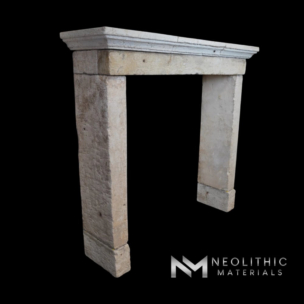 Reclaimed Limestone Fireplace
