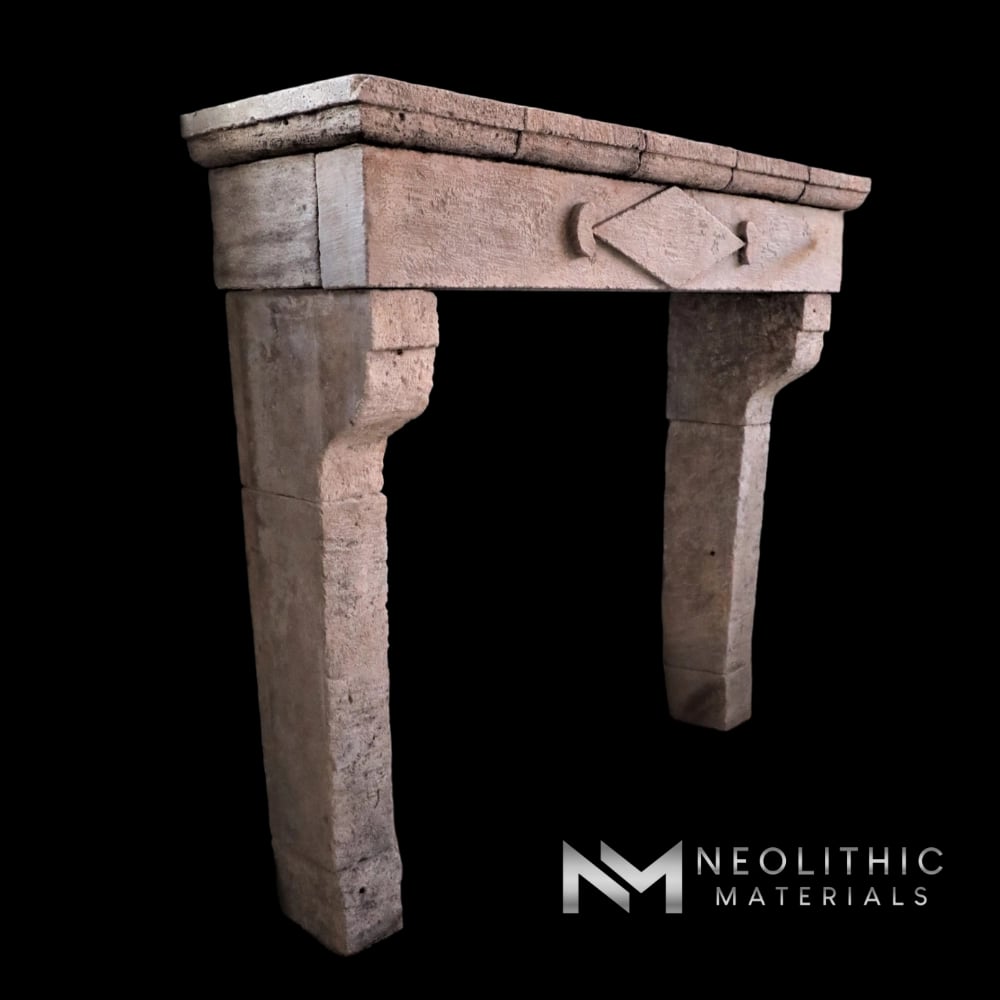 Reclaimed Limestone Fireplace