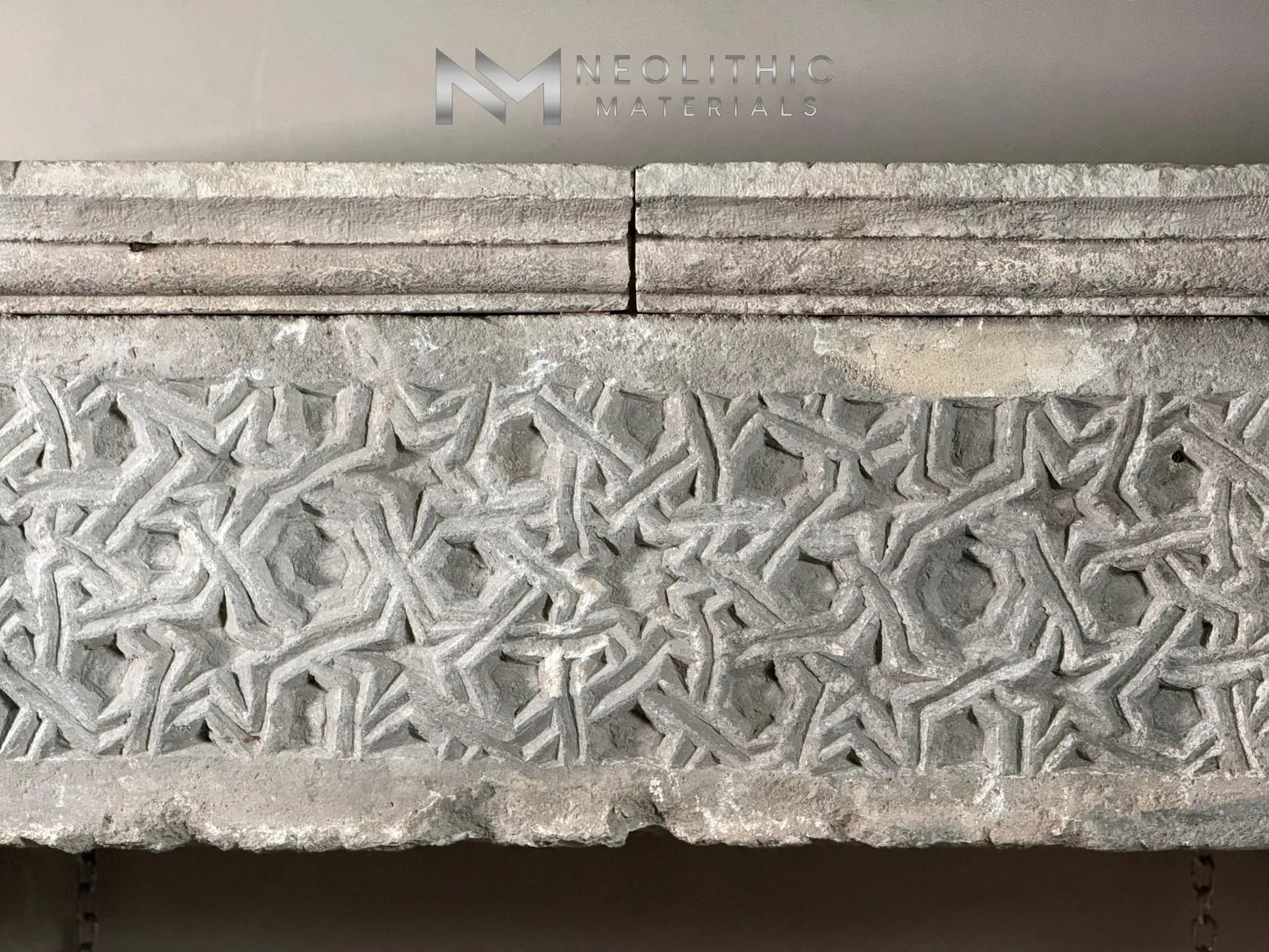Reclaimed Limestone Fireplace Mantel - Image 7