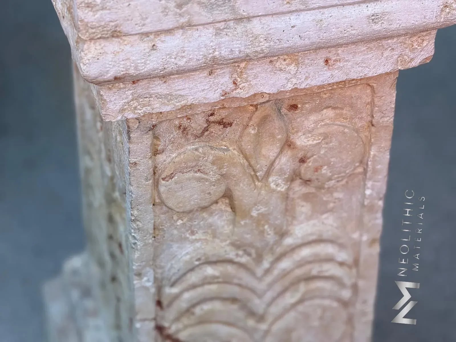 Antique Limestone Pedestal - Image 5