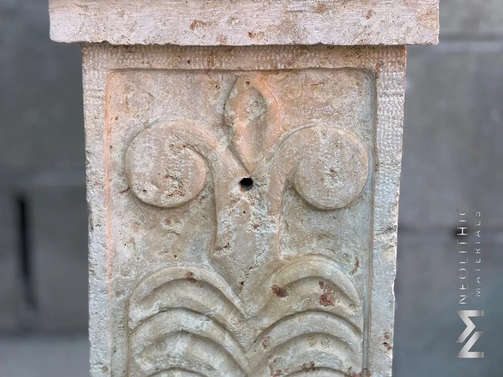 Antique Limestone Pedestal - Image 6