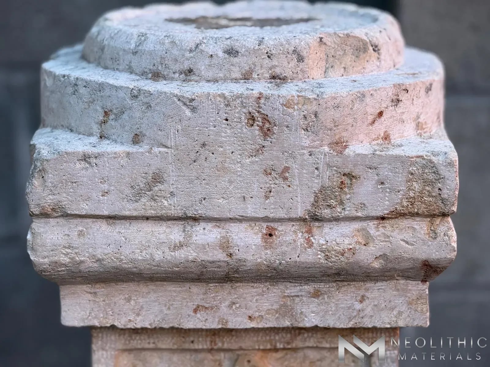 Antique Limestone Pedestal - Image 7
