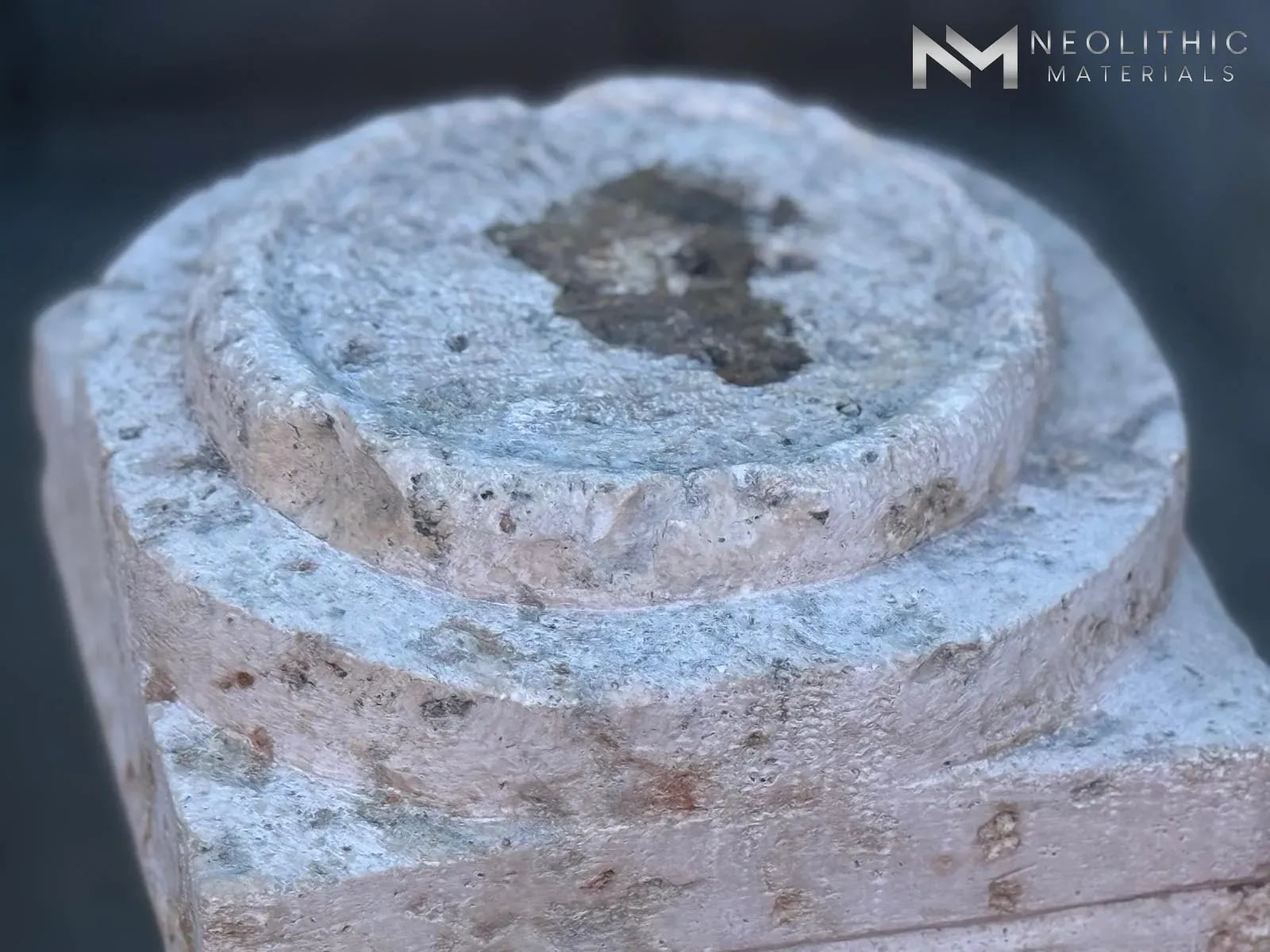 Antique Limestone Pedestal - Image 8