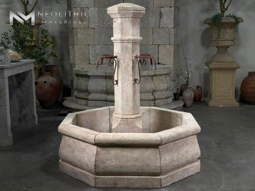 Limestone Courtyard Fountain - Image 1