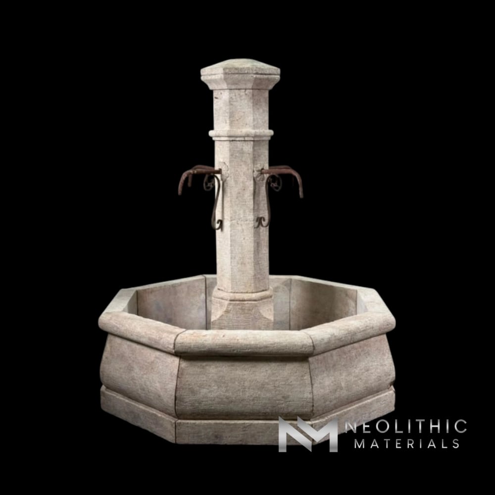 Limestone Courtyard Fountain