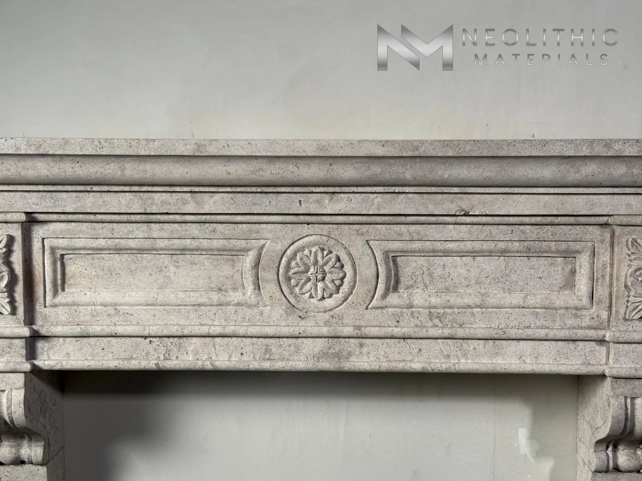 Limestone Fireplace Mantel - Image 8