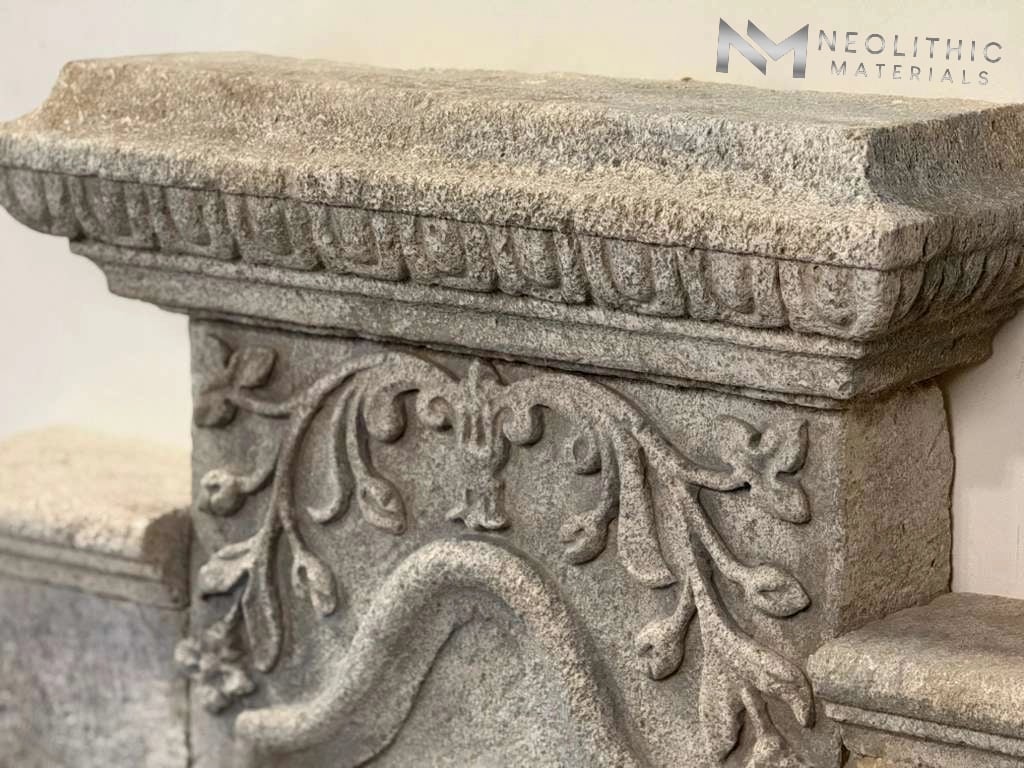 Reclaimed Limestone Fountain with Antiqued Trough - Image 11