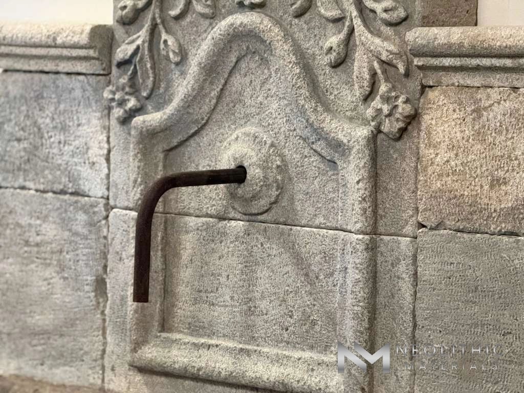 Reclaimed Limestone Fountain with Antiqued Trough - Image 8