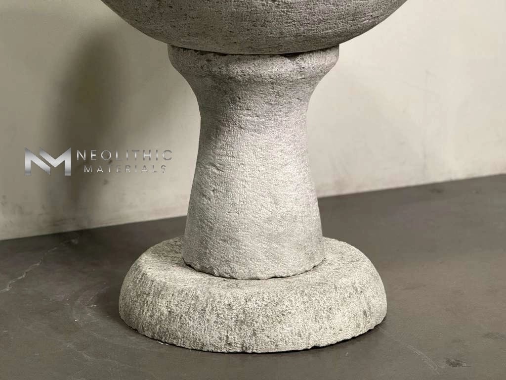 Limestone Bird Bath Fountain - Image 5