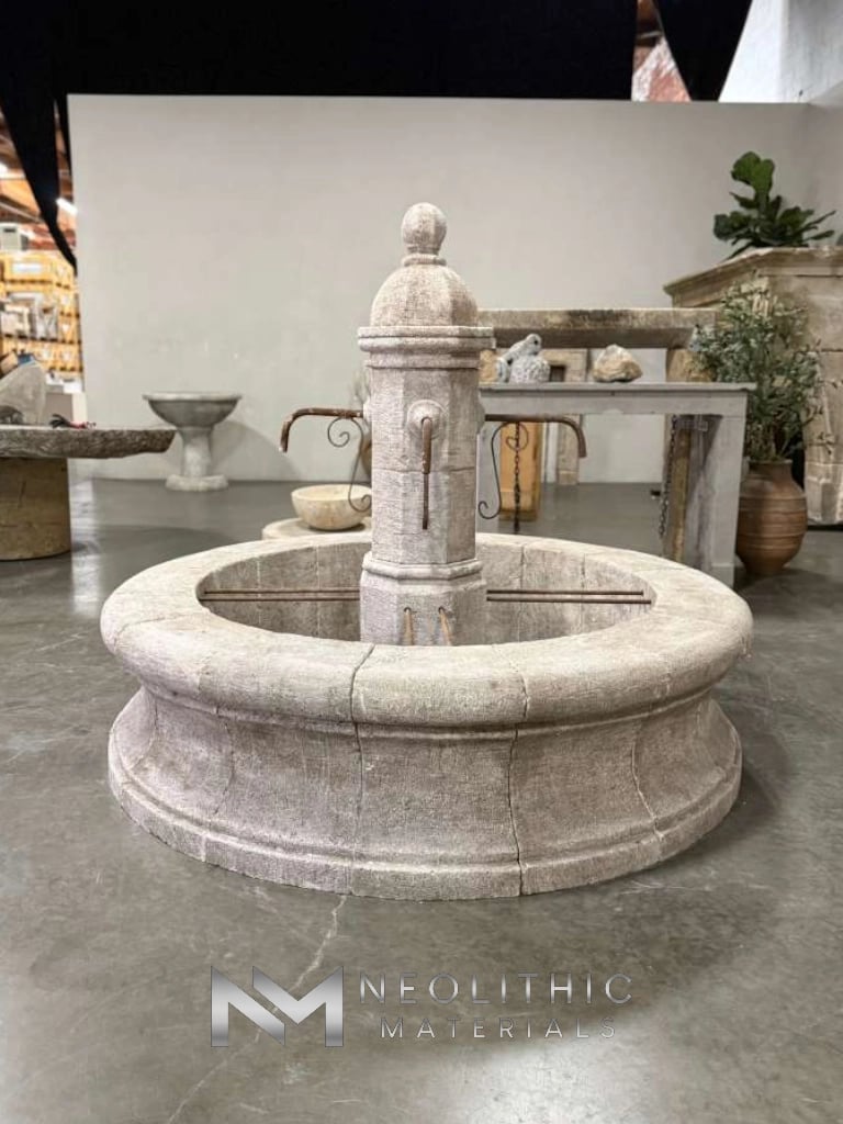 Antique Limestone Pool Fountain - Image 2