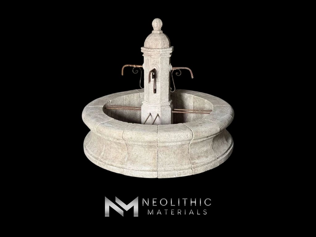 Antique Limestone Pool Fountain