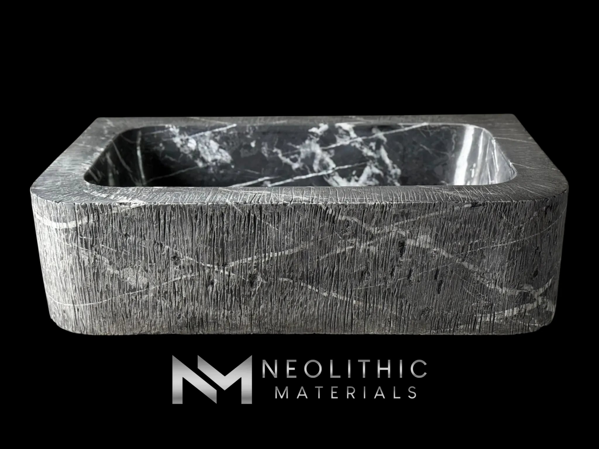 Antiqued Nero Marquina Sink