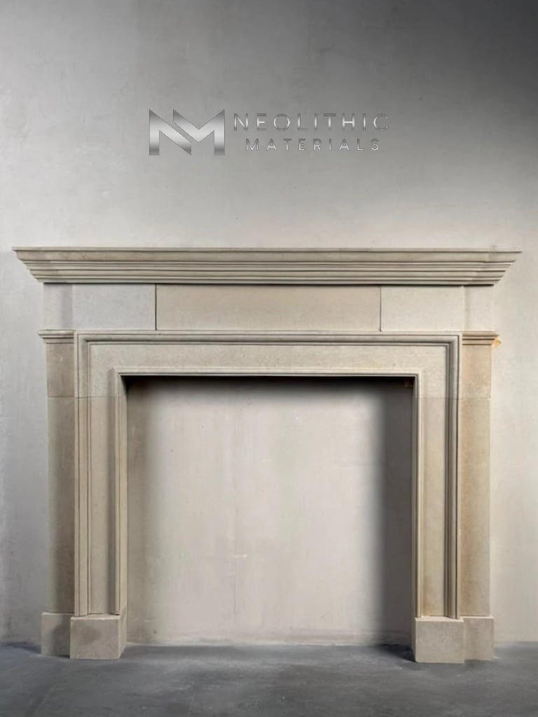 Limestone Fireplace - Image 1