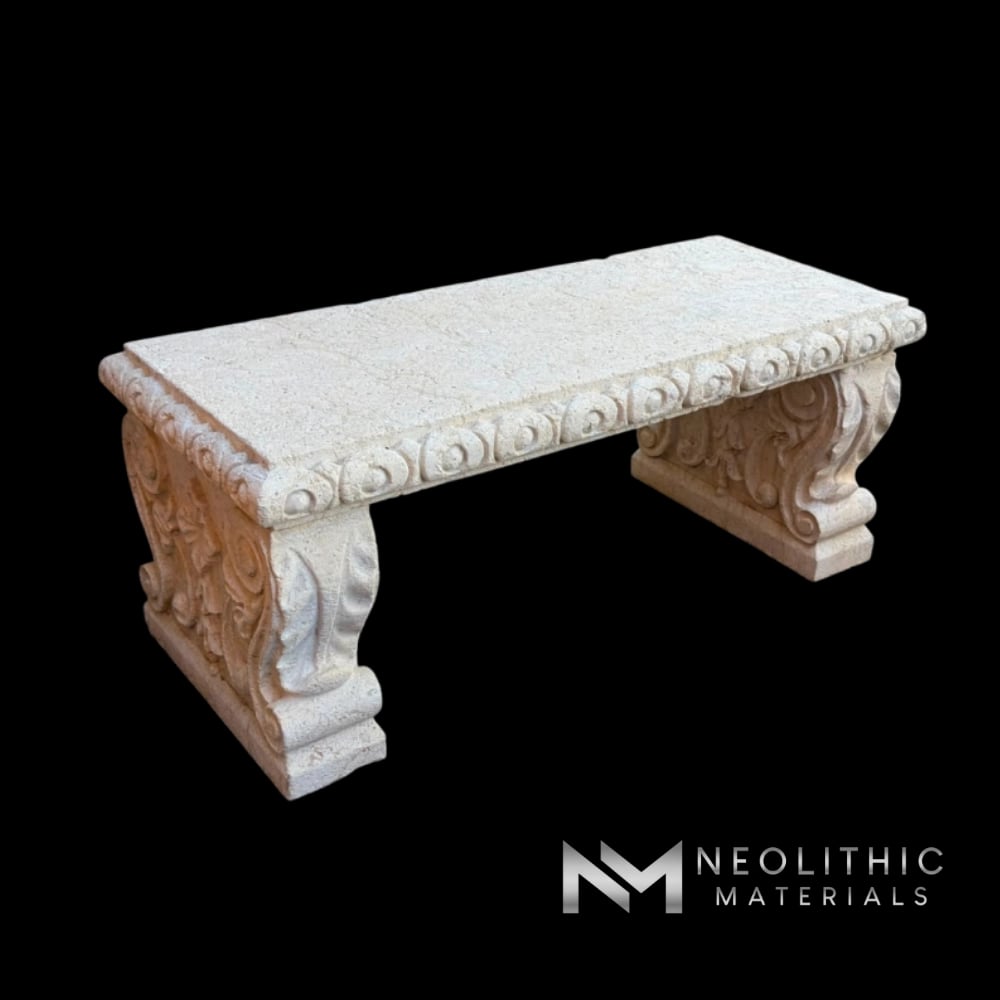Limestone Garden Bench