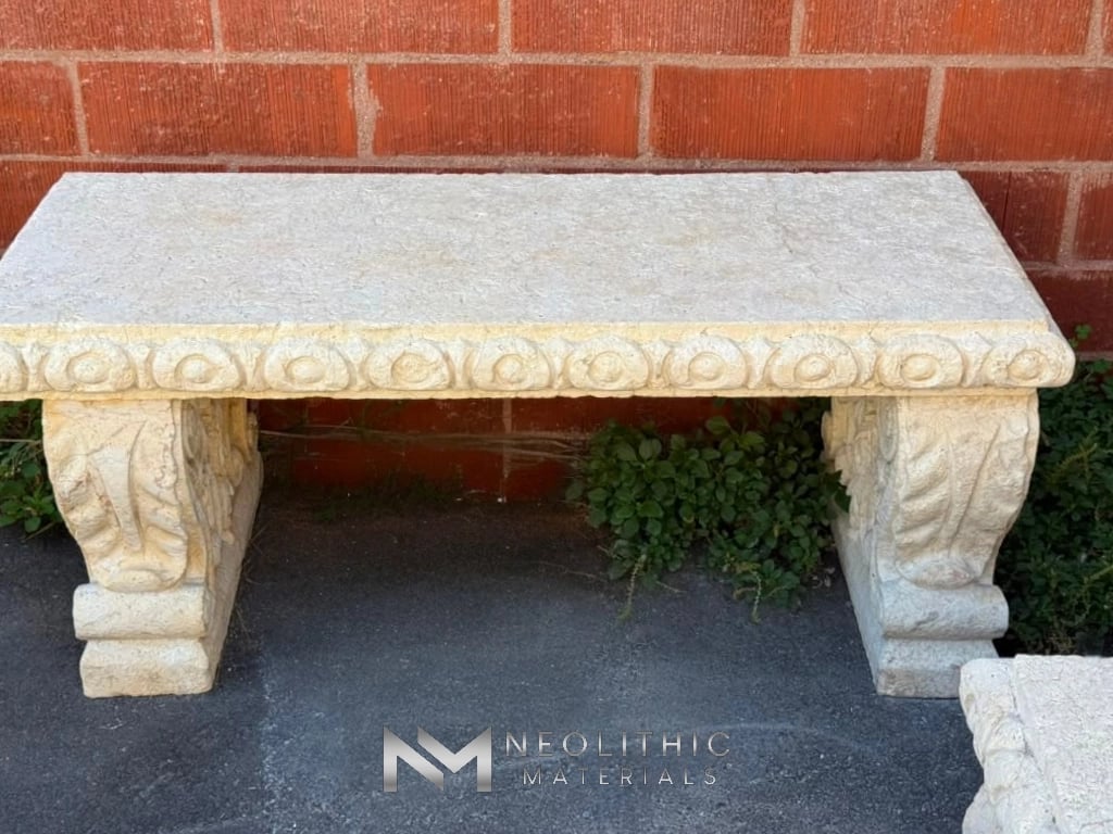 Limestone Garden Bench - Image 12