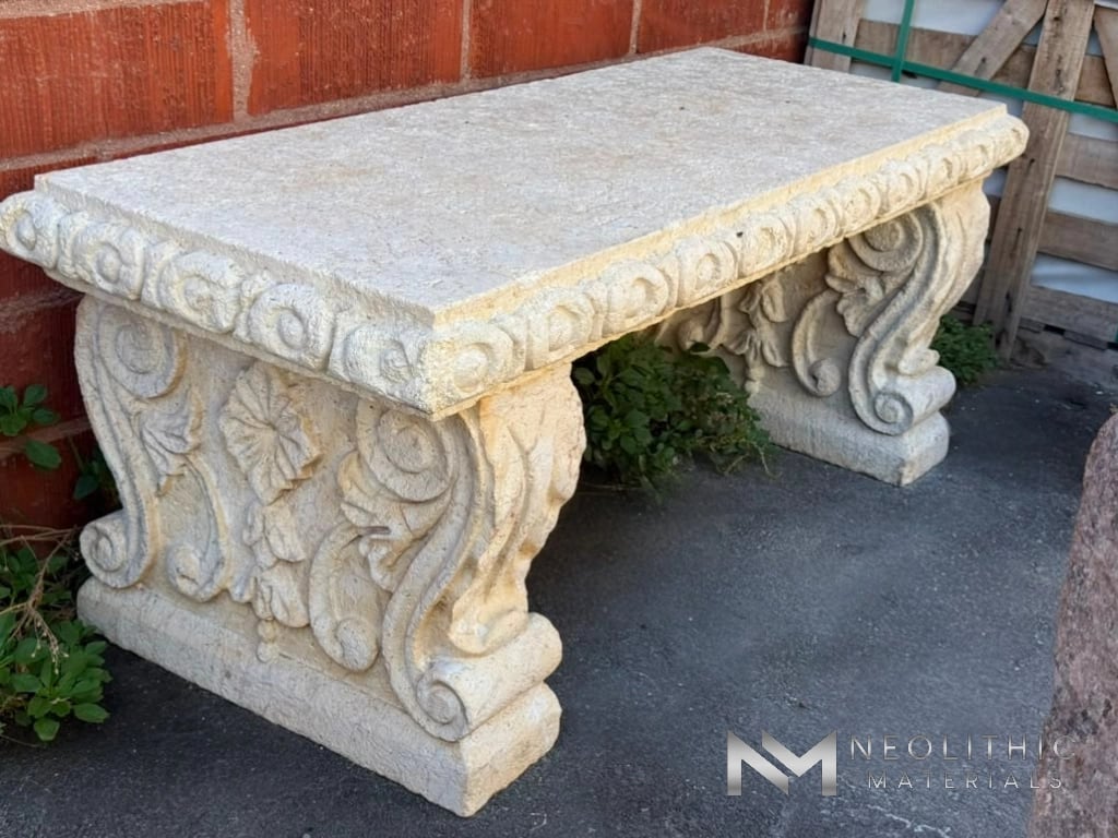 Limestone Garden Bench - Image 13