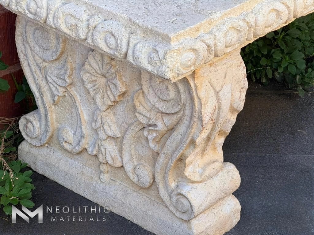 Limestone Garden Bench - Image 14