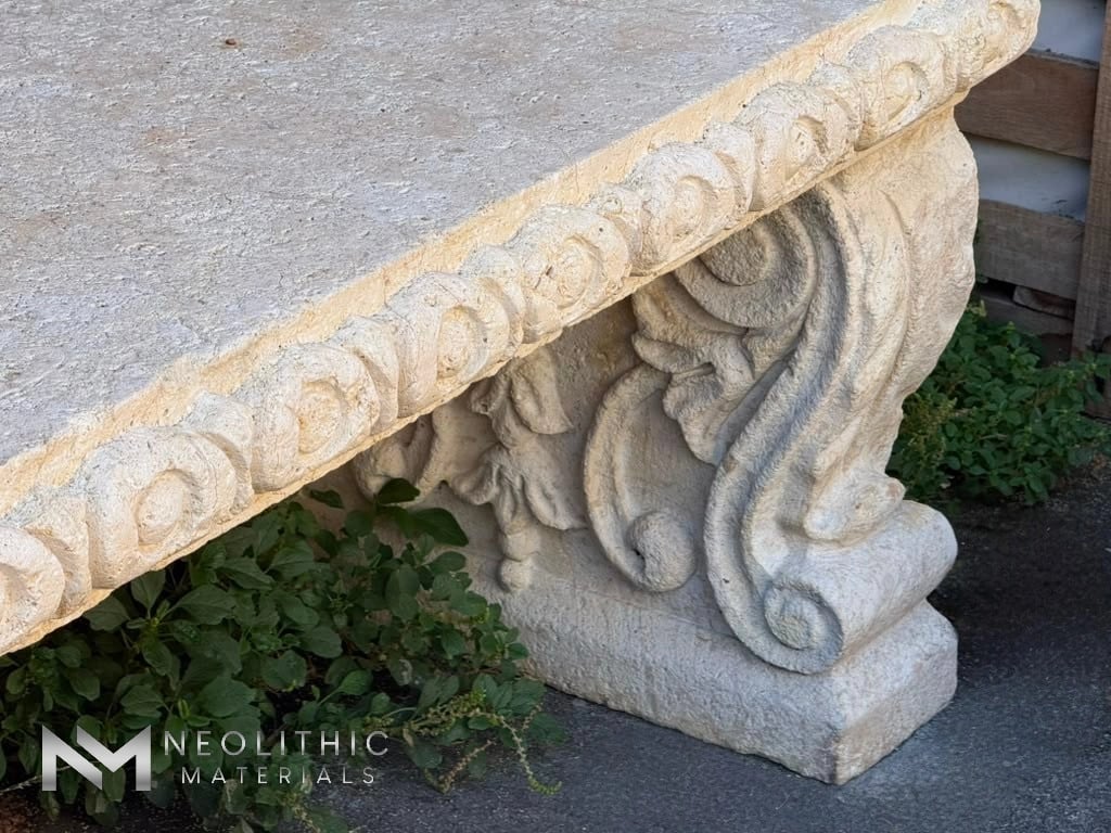 Limestone Garden Bench - Image 15
