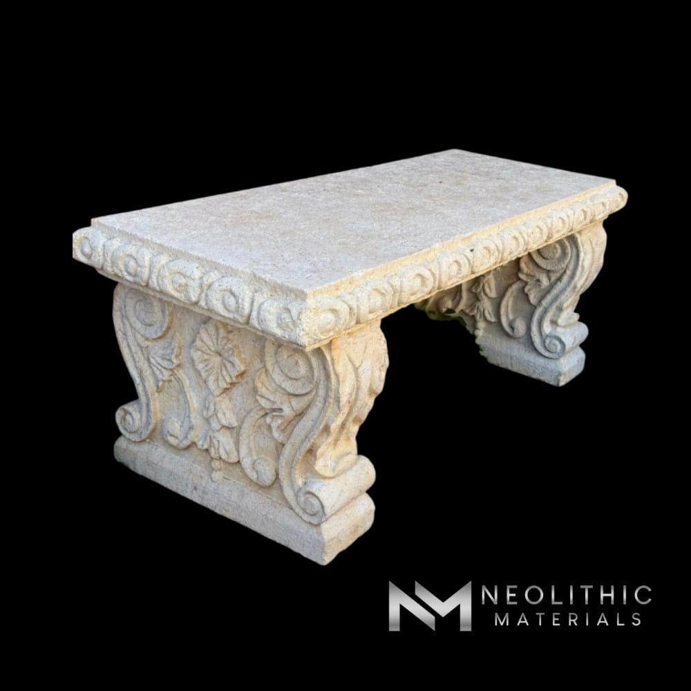 Limestone Garden Bench