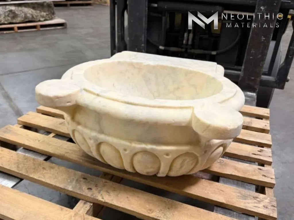 Turkish Antique Hammam Marble Stone Sink - Image 3