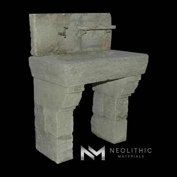Antique Limestone Sink - Image 2