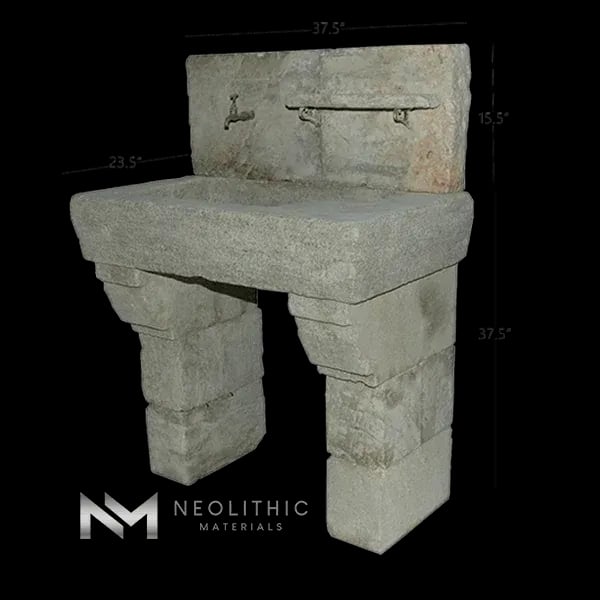 Antique Limestone Sink - Image 3