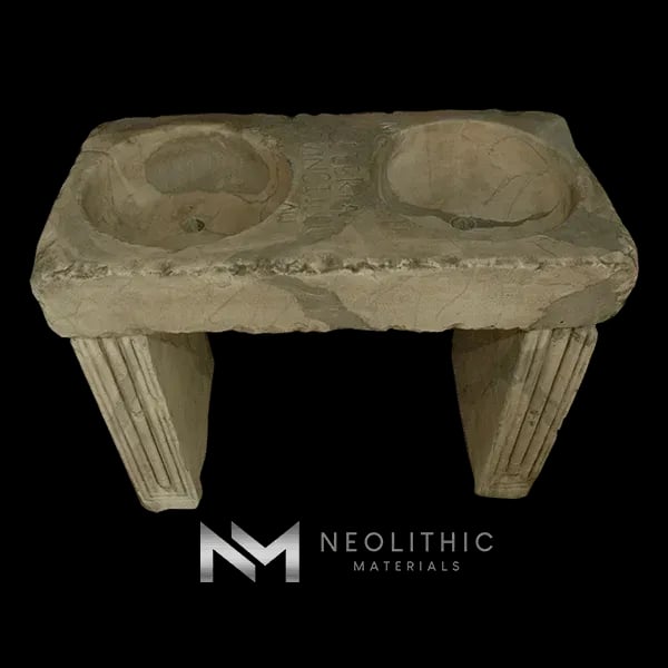 Antique Calcutta Marble Double Sink - Image 2