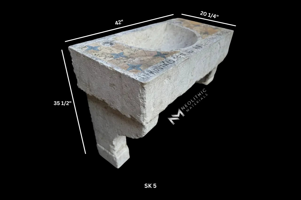 Limestone Inlaid Sink - Image 8