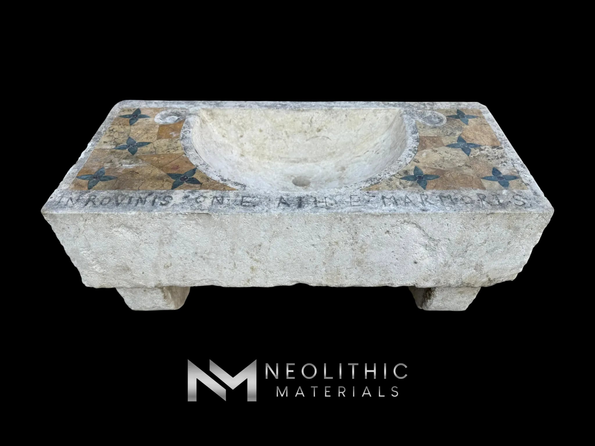 Limestone Inlaid Sink