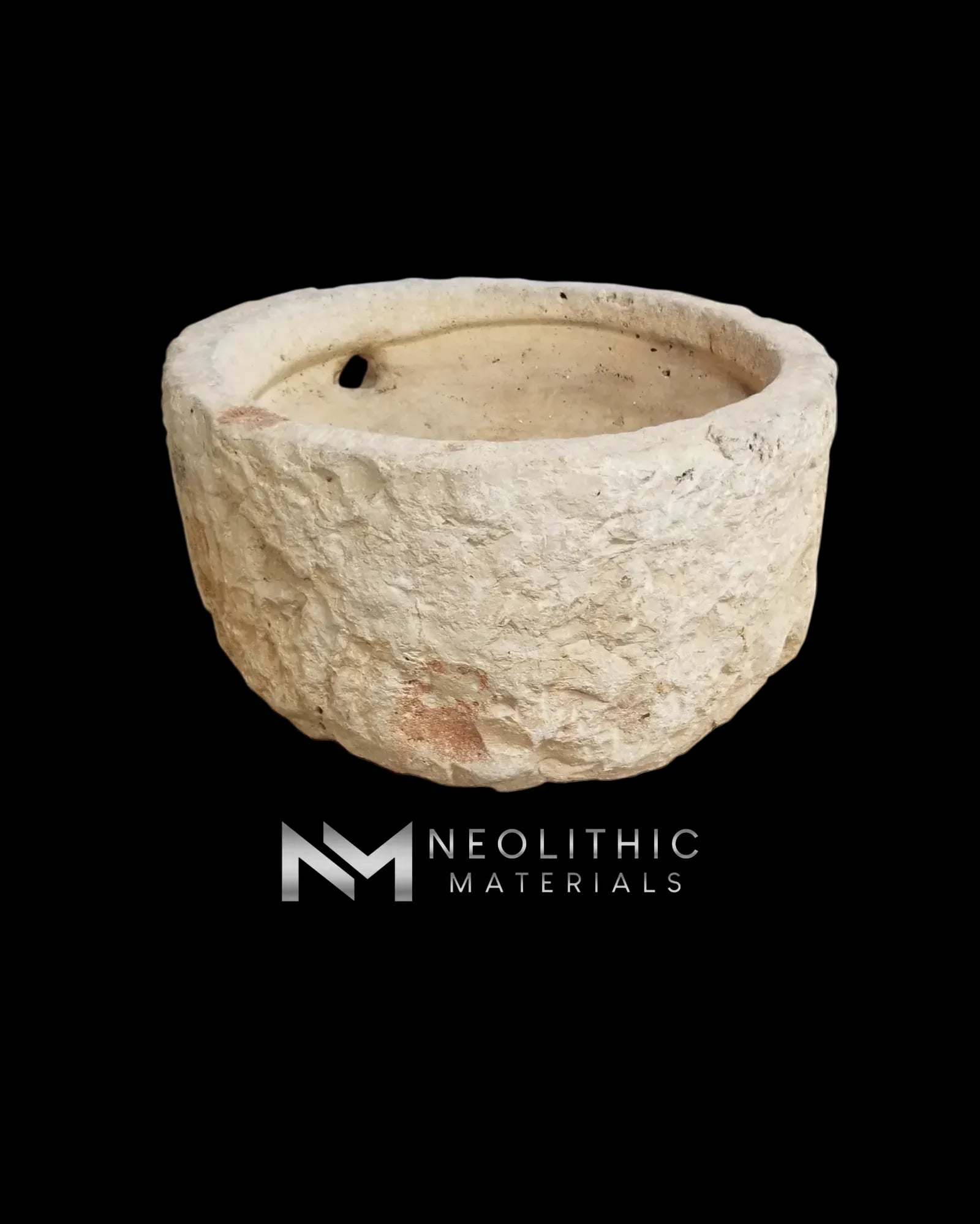 French Antique Round Limestone Trough - Image 1