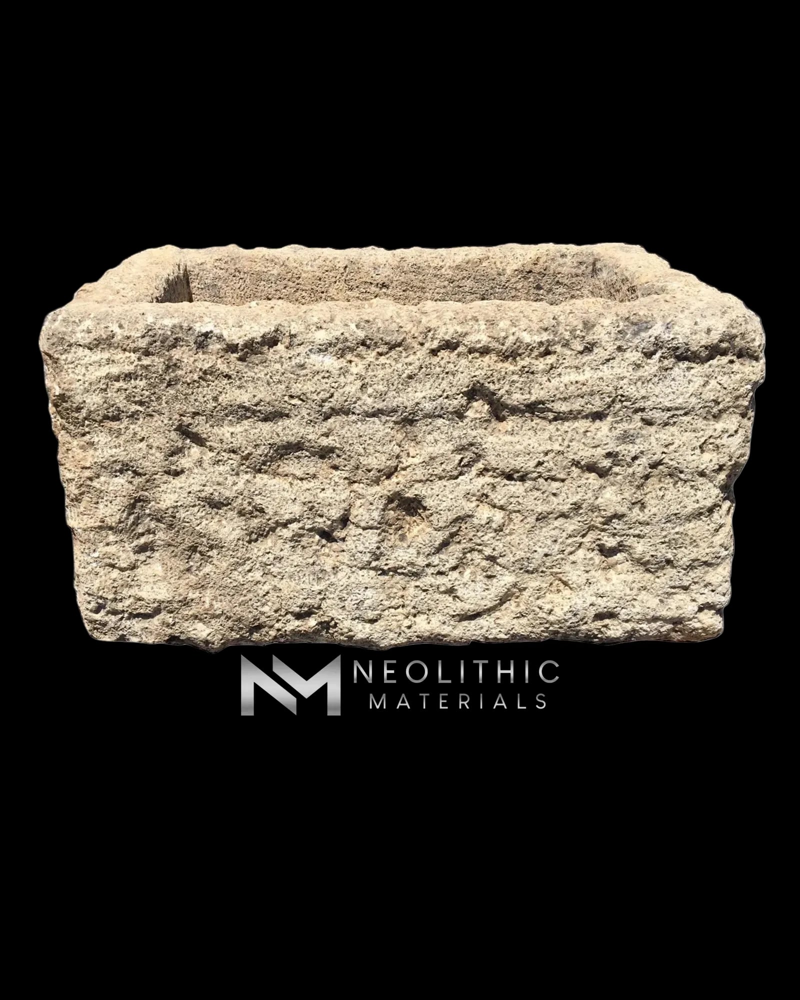 Hand Antiqued Limestone Trough