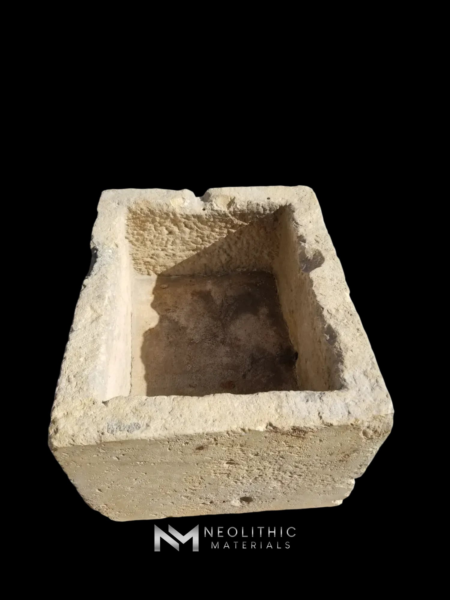 Rare Italian Limestone Trough with Fresco - Image 3